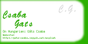 csaba gats business card